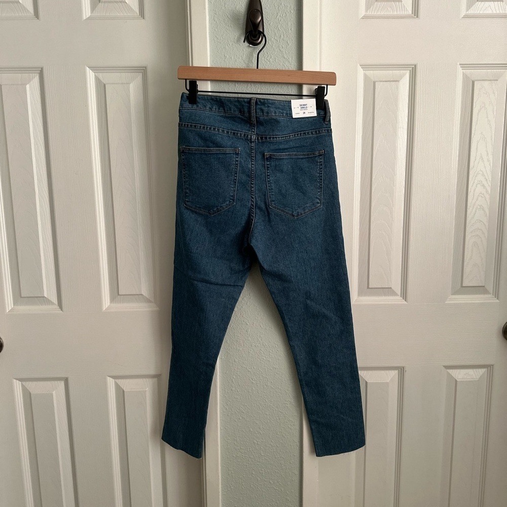 NWT H&M Rhinestones Skinny Ankle High Waist Jeans Size: 29 - Picture 5 of 10